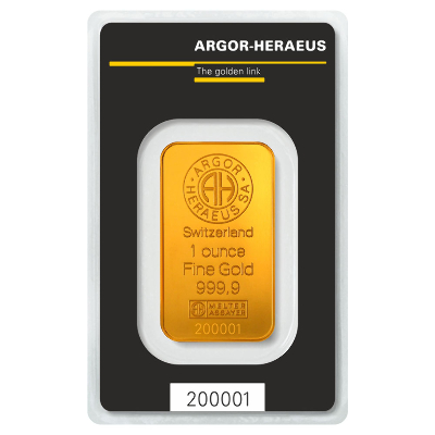 1oz zlatý slitek Argor Heraeus SA