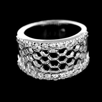 Stříbrný prsten R413